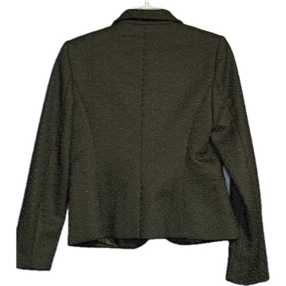 NWOT Womens Calvin Klein Black GOLD BUTTON jacket blazer Sz 2 Applique - Picture 2 of 6